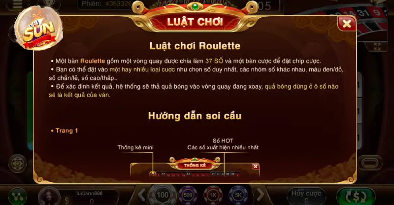 Luật chơi Roulette