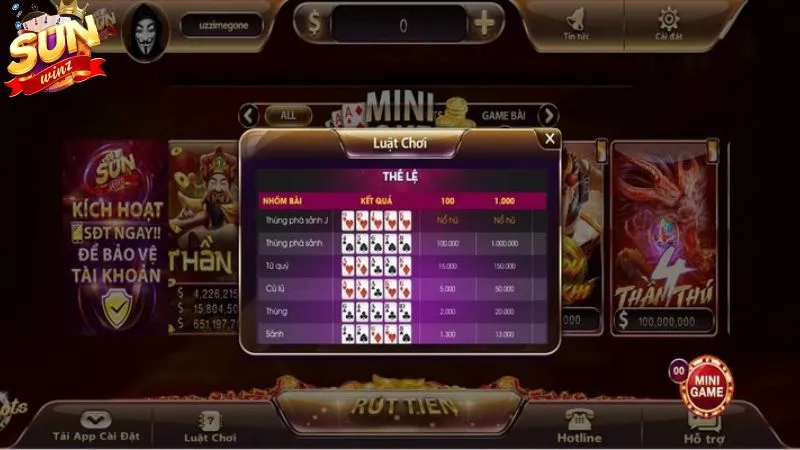 Luật chơi Mini Poker Sunwin đơn giản cho người mới