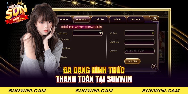 Đa dạng hình thức thanh toán tại Sunwin